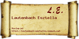 Lautenbach Esztella névjegykártya